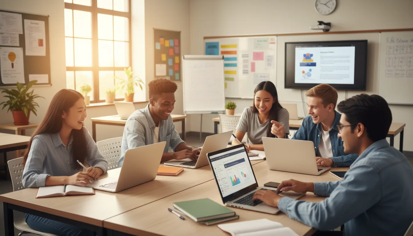 High school students in grant-funded classroom