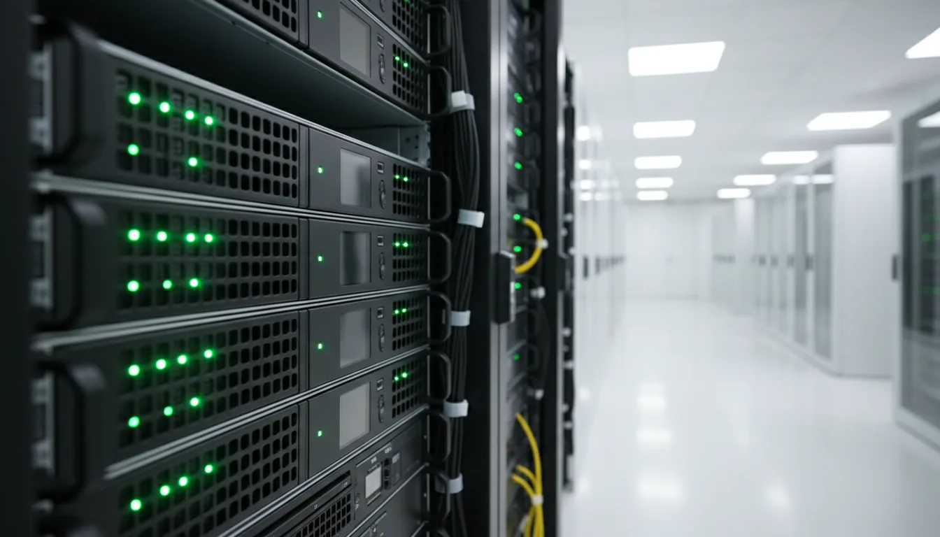 Data center server rack detail
