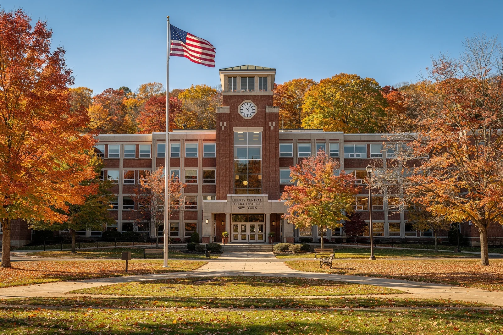 Liberty Central School District campus in the Catskills region of New York